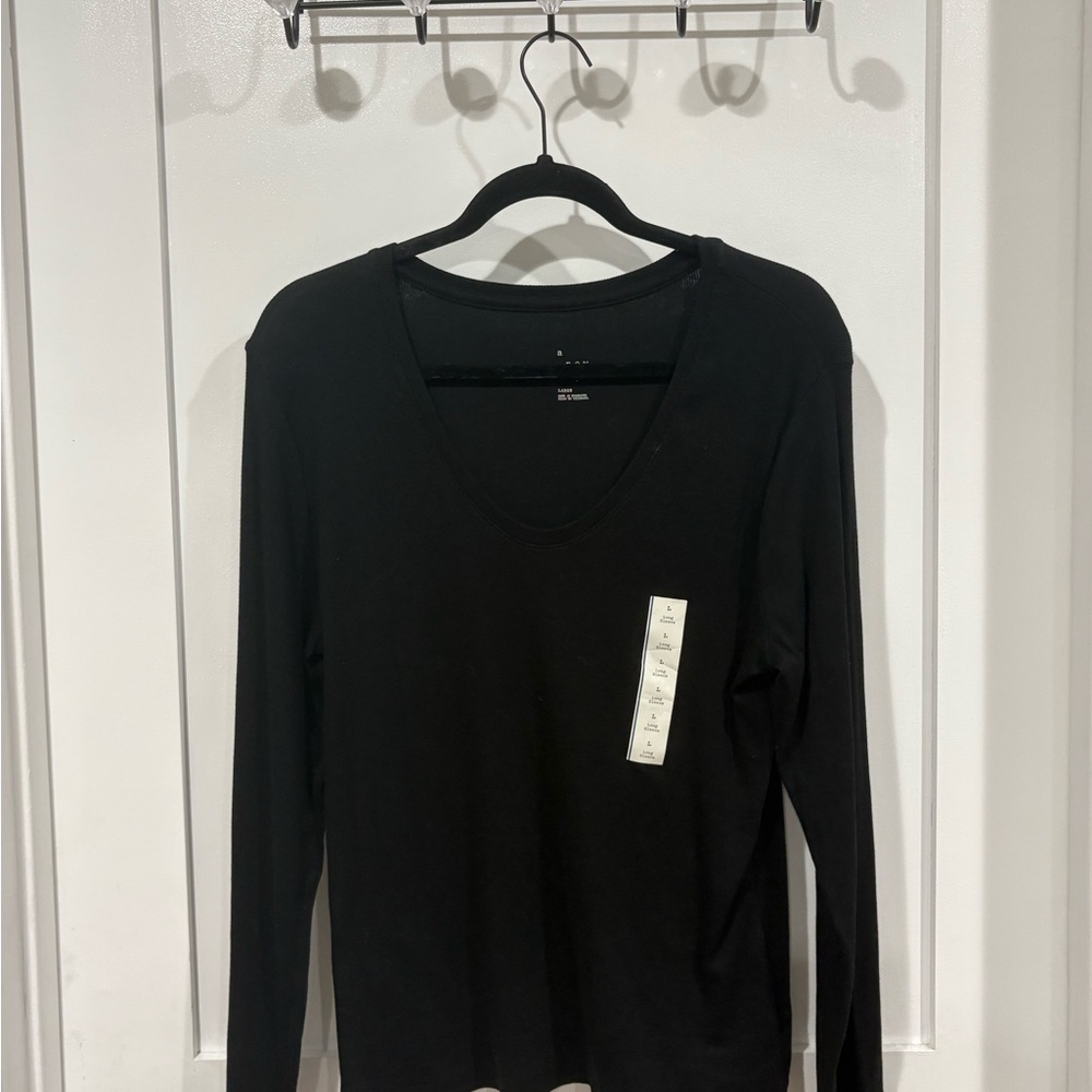 a new day Black Long Sleeve Tee
